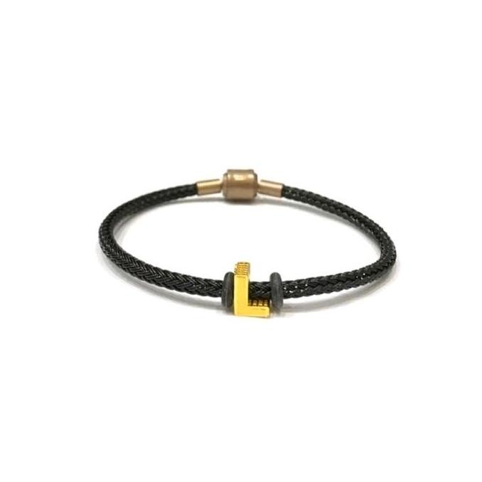 Gelang Tali Inisial Huruf L Balok Koleksi Josean Elegant Emas Asli Co