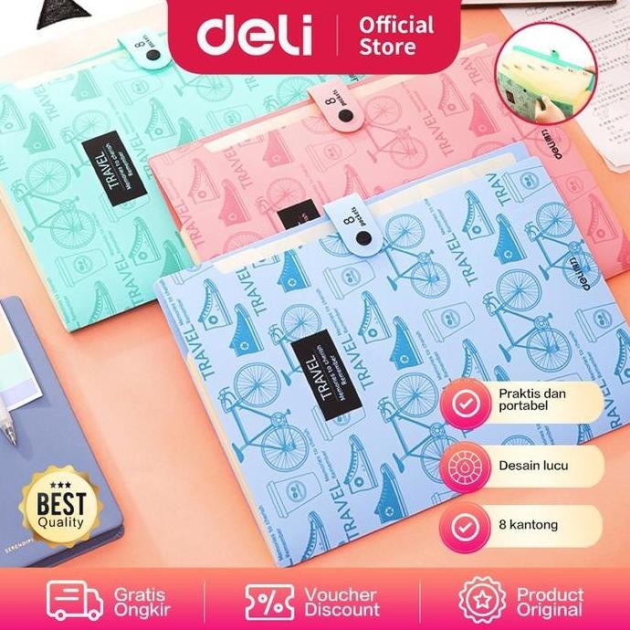 

Deli Expanding File / Map Folder Dokumen A4 8 Pocket Tab Index 5737 Stationery Co