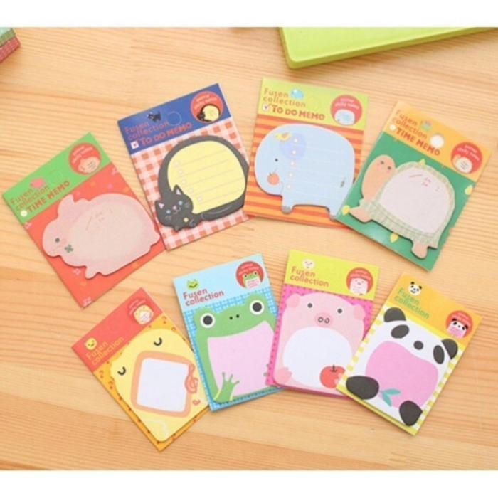 

Sticky Notes ( Dpt 2 Pcs ) Lucu Motif Kartun Animal Office Stationery Kertas