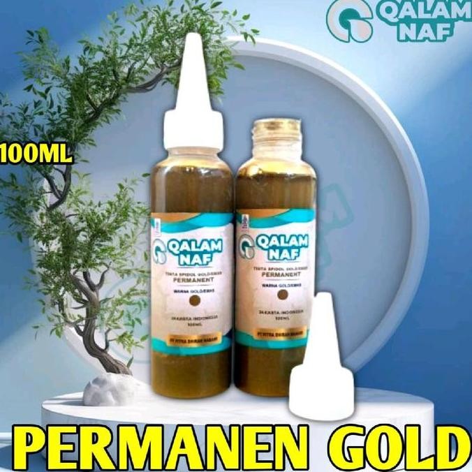 

Tinta Permanen Qalamnaf Warna Gold Tinta Emas Tinta Gold 100Ml Co