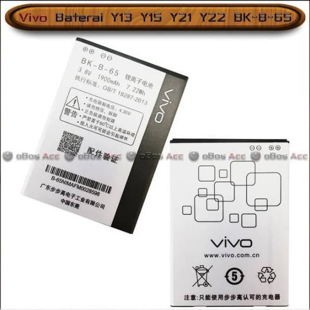Premium Battery Batrai Batre Baterai Vivo Y21 / Y21L / Y22 Bk-B-65  Bkb65 Original
