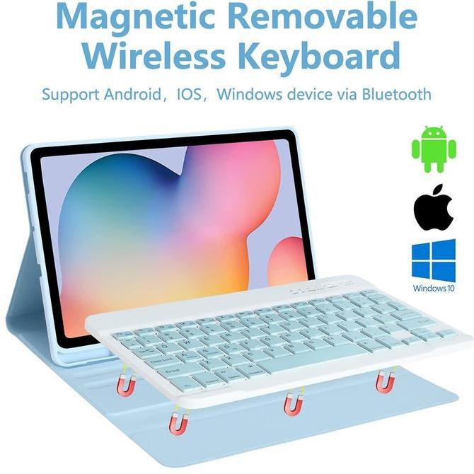Levino Magnetic Case Keyboard Bluetooth Wireless Magic Keyboard Compatible For Casing Samsung Galaxy