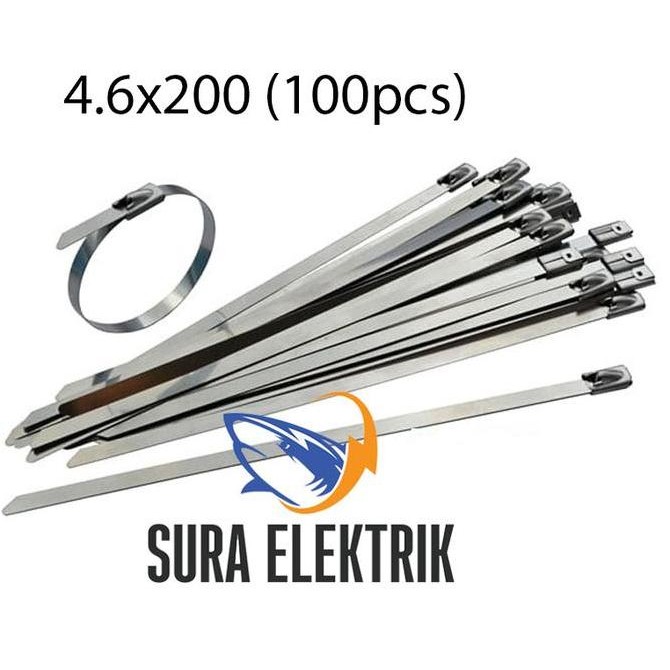 

Stainless Steel Cable Ties Ss 4.6X200 Isi 100Pcs/Pack Co