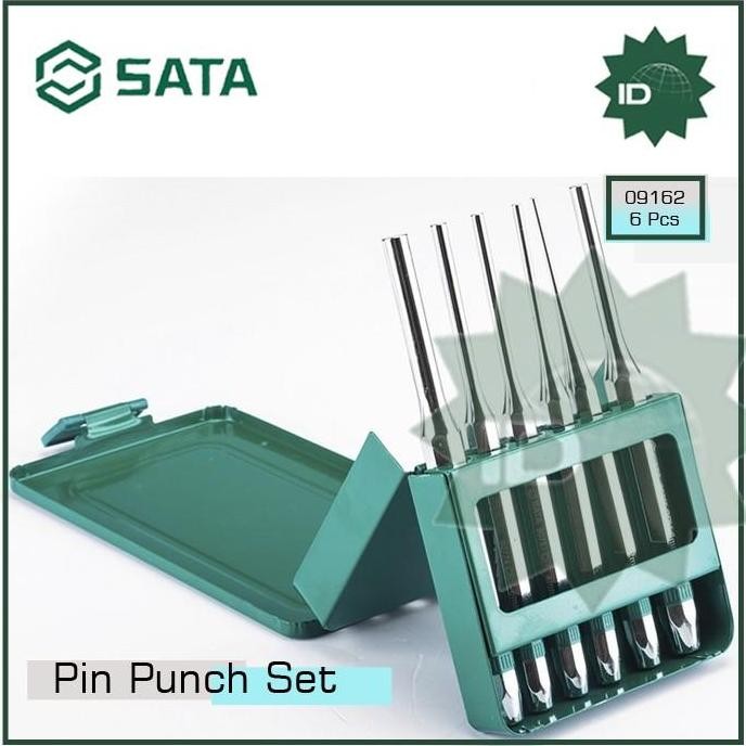 

6 Pcs Pahat Pin Set 09162 Pin Punch Set Sata Co