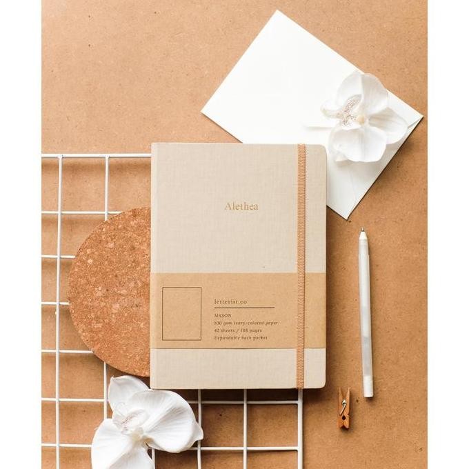 

Mason Aria Beige Notebook / Agenda / Journal / Diary / Custom Buku Tulis / Buku Co