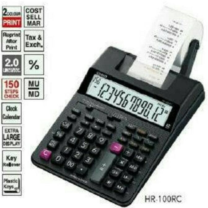 

Casio Hr-100Rc+Kertas Struk+Tinta+Baterai +Adaptor~ Kalkulator Printer Co