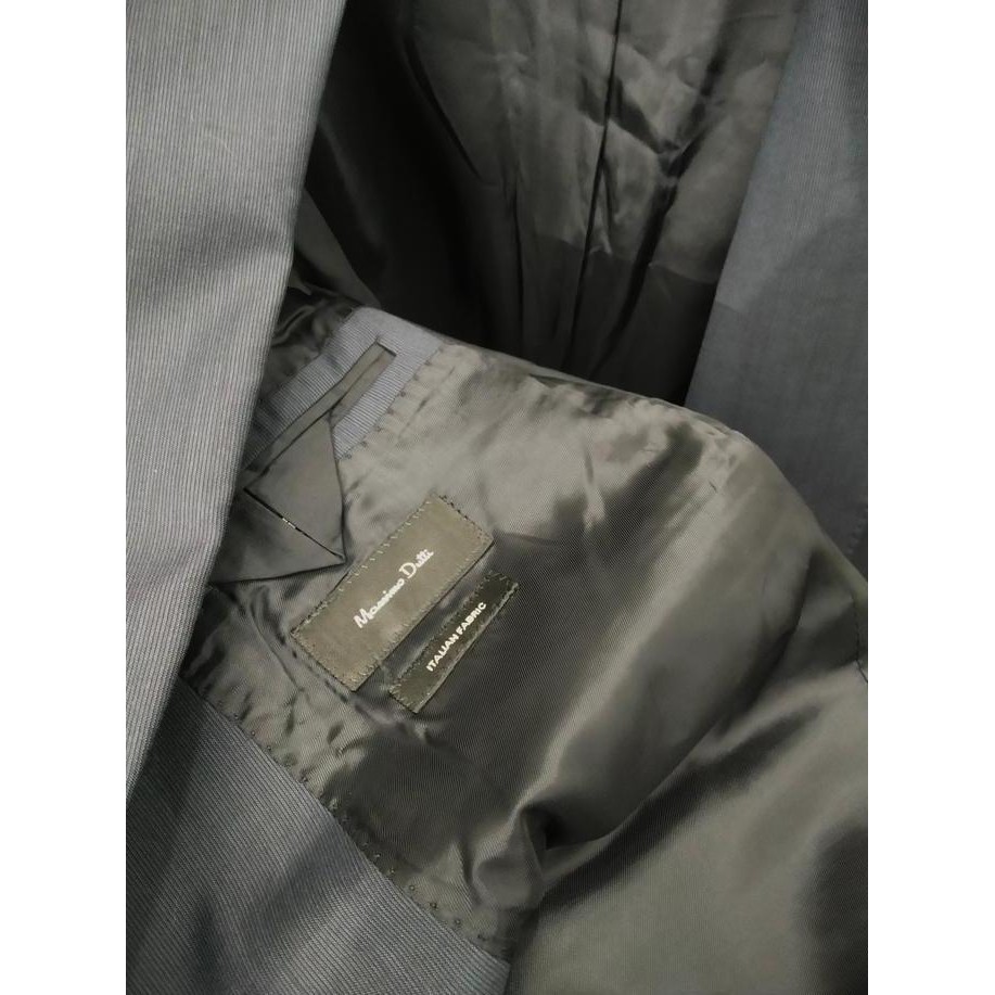 Authentic Massimo Dutti Men's Wool Suit Blazer in Navy Blue - Blazer Pria Plus Size - Jas Pria Big S