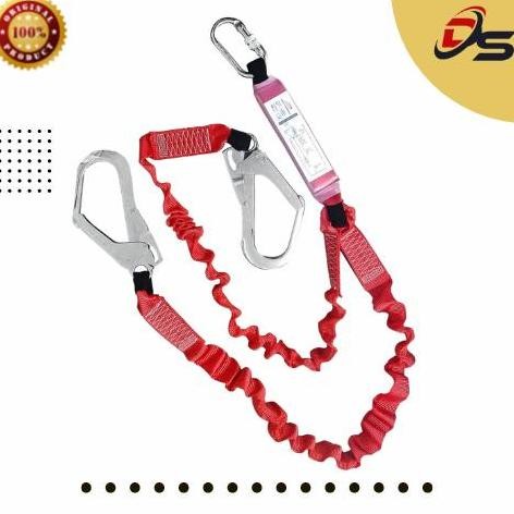 

Lanyard Ganda Elastis Dengan Absorber Leopard Lp 0464 / Double Lanyard Co
