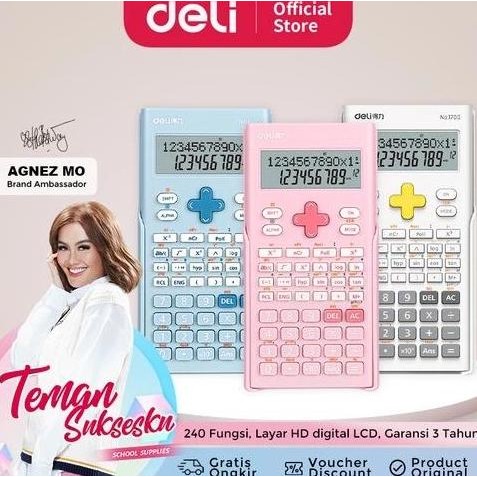 

Deli Calculator Scientific Kalkulator 240 Fungsi Kalkulasi 3 Warna 1700 Deli Kincizen Co
