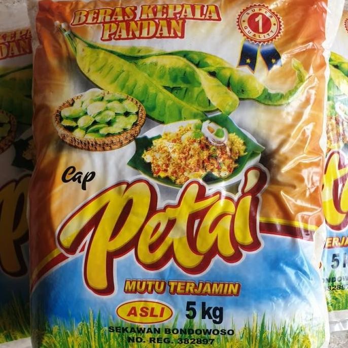 

(Allthebest) Beras Pandan Merk Pete Kualitas Premium Kemasan 5Kg