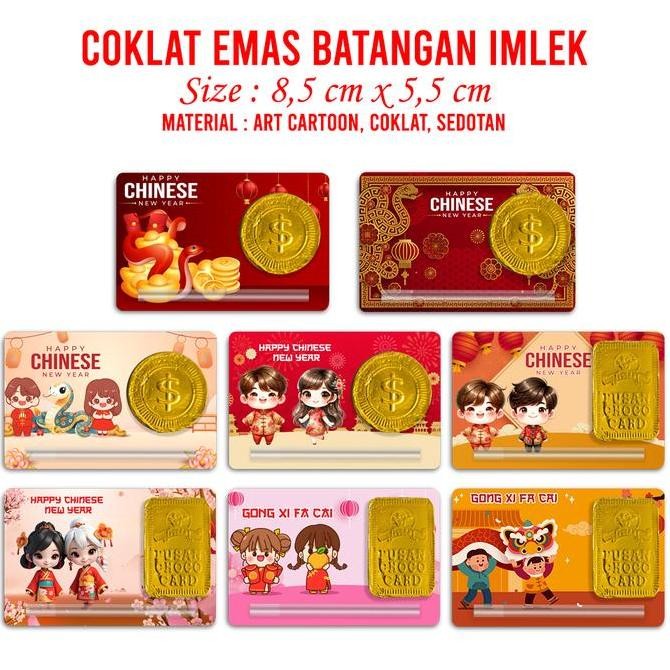 .........] Amplop Imlek Sedotan Coklat Emas Batangan Angpao Imlek Souvenir Kristiani Gereja Tahun Ba