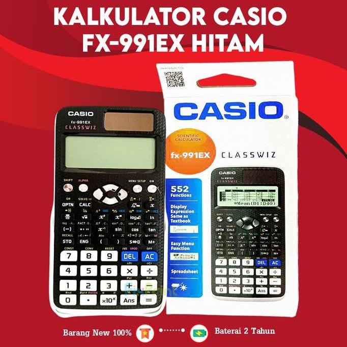 

Kalkulator Casio Fx 991Ex Blue Pink Hitam Black, Calculator Scientific Kalkulator Ilmiah Sekolah Kuliah Standar Fx-991Ex New Original Ber Resmi Co