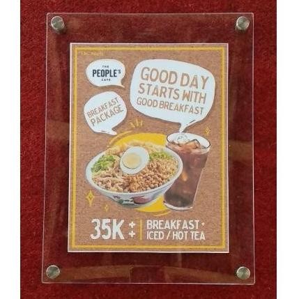 

Frame Poster- Papan Iklan Mading - Acrylic 2Mm - Untuk Media/Kertas A3 New Stok