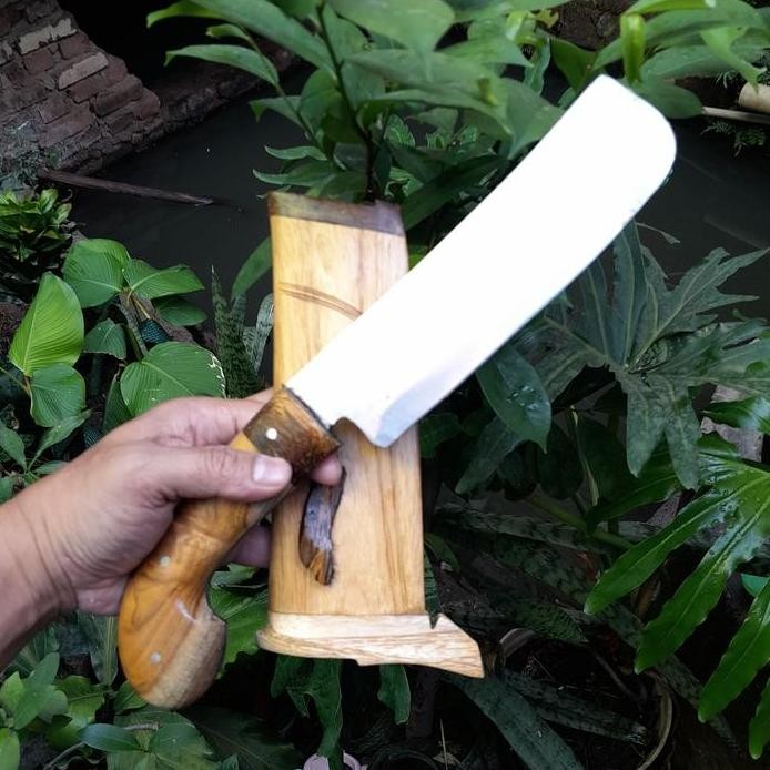 Bedog Betekok Perkakas Berkebun Golok  per 20 cm Kupas Kelapa Kayu Jati