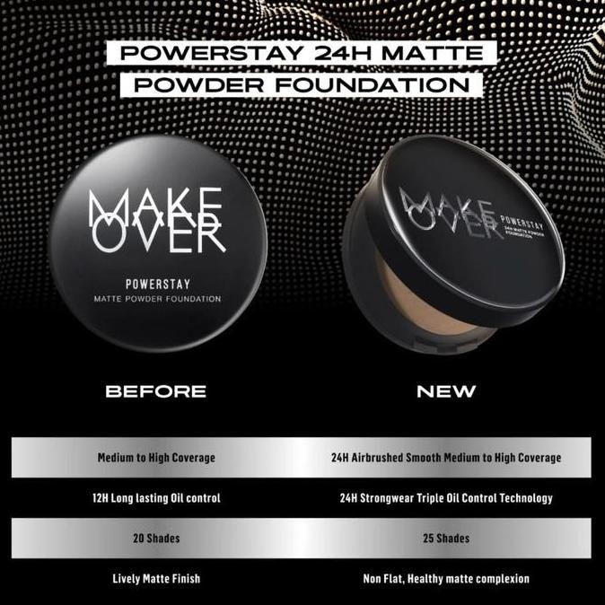 BEBAS ONGKIR - Make Over Powerstay Matte Powder Foundation - make over powder foundation bedak padat