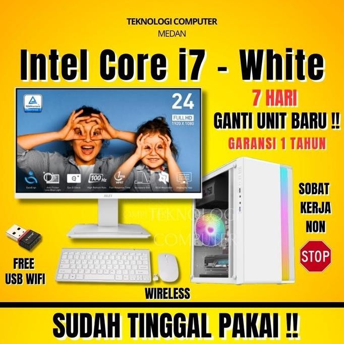 Core I7 | Full Set | Komputer Cpu | Pc Rakitan | Kantor Admin Sekolah New Stok