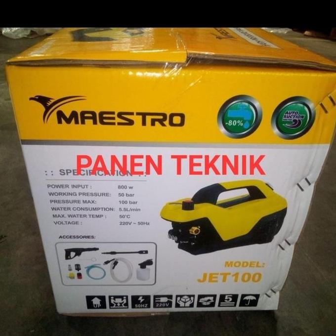 Maestro Jet 100 Mesin High Pressure Jet Cleaner Cuci Motor Mobil Ac