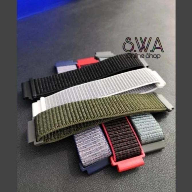 baru Strap Nilon Nylon Benang Lekat Watch Band Tali Jam Tangan Garmin Forerunner 165 55 245 Fr55 Fr1