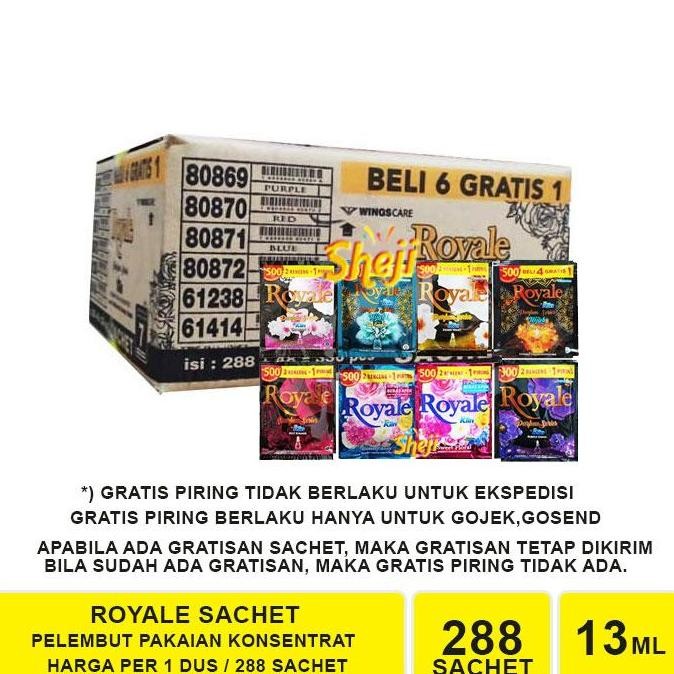 NEW ROYALE PEWANGI SOFTERNER SACHET 1 DUS ISI 288 SACHET - 1 DUS ...