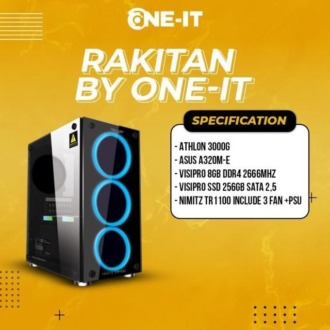 Pc Rakitan Athlon 3000G | Ram 8 Gb | Ssd 256 Gb New Stok