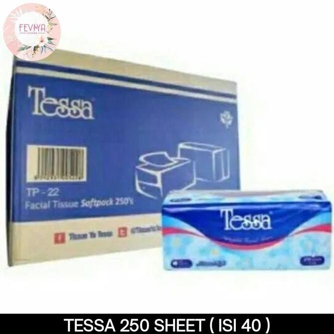 TERMURAH - GOJEK/ GRAB TISSUE TESSA 250 SHEET TP 22 1 DUS ( ISI 40PC)