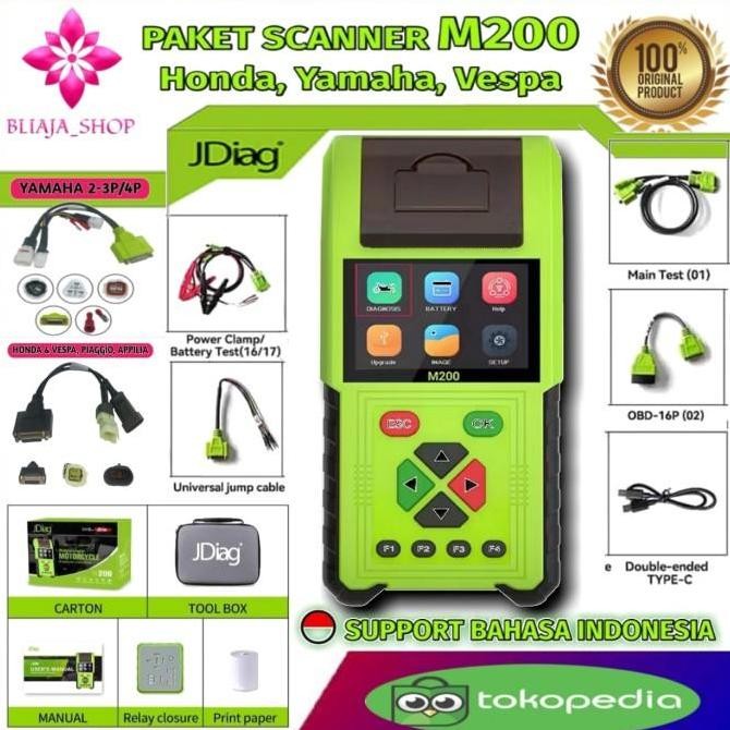 JDIAG M200 Alat diagnostic tool OBD2 Scanner Scener Motor Injeksi