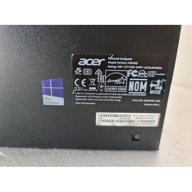 Cpu Acer Veriton X4640G Core I5 6400 Ssd-128Gb-Hdd 640G Ram 8Gb Gen 6 New Stok