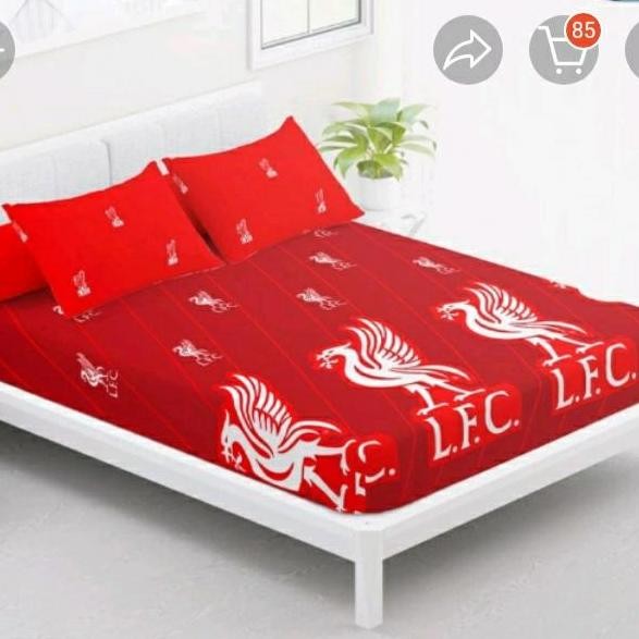 TERMURAH - Sprei california 180x200/king/no 1 motif Liverpool/Lfc/Sprei bola