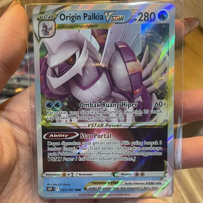 Kartu Pokemon TCG Origin Palkia Holo VSTAR RRR s10p Penyulap Ruang 023/067