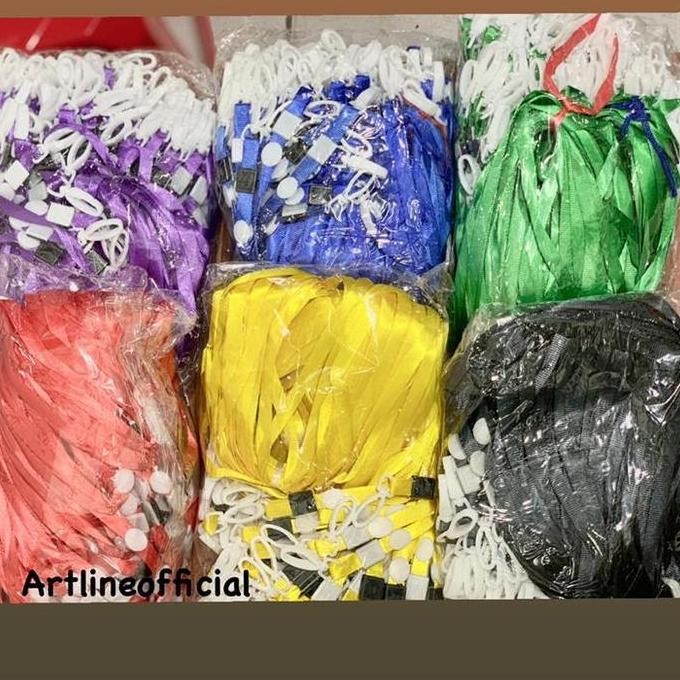 

READY Tali Id card import, Plastik kait 1 cm/ Gantungan ID card isi 100 pcs NEW
