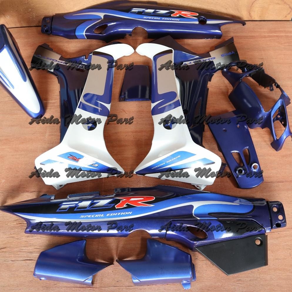 Cover Bodi Full Set Body Fizr Fiz R Caltex biru putih
