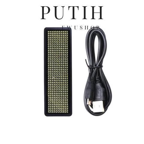 

READY PROMO NAME TAG LED WARNA PUTIH MURAH FREE SETTING RUNNING TEXT NEW