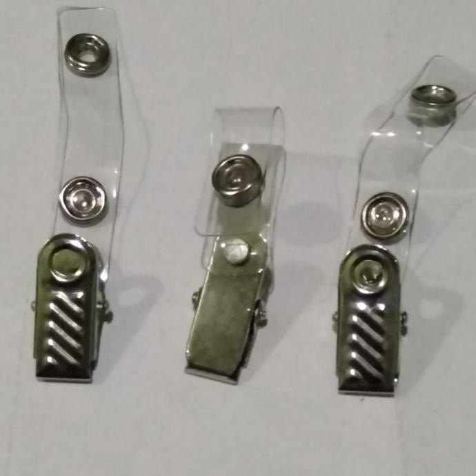 

READY jepit id card name tag/jepit garis buaya id card isi 100pcs NEW