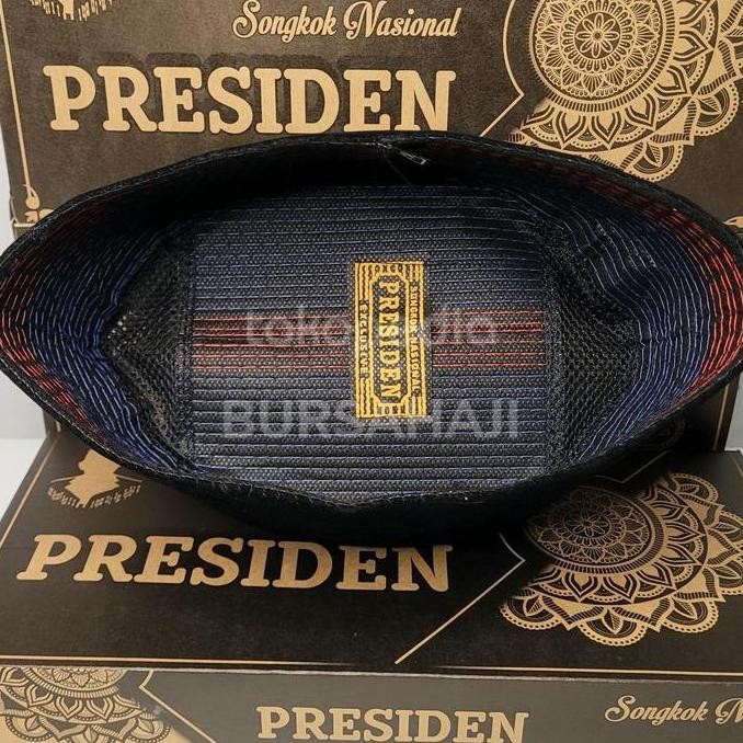 baru  SONGKOK PECI KOPIAH PRESIDEN HITAM AC / SONGKOK PECI KOPIAH HITAM