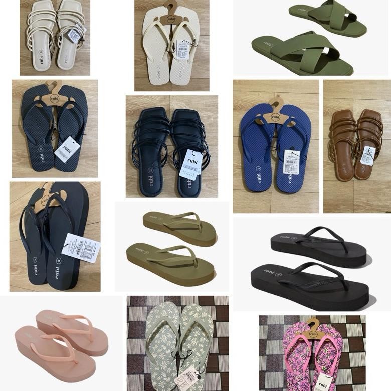 best seller Rubi SALE The Flatform Demi Wedge Flip Flop Sendal Sandal readyy