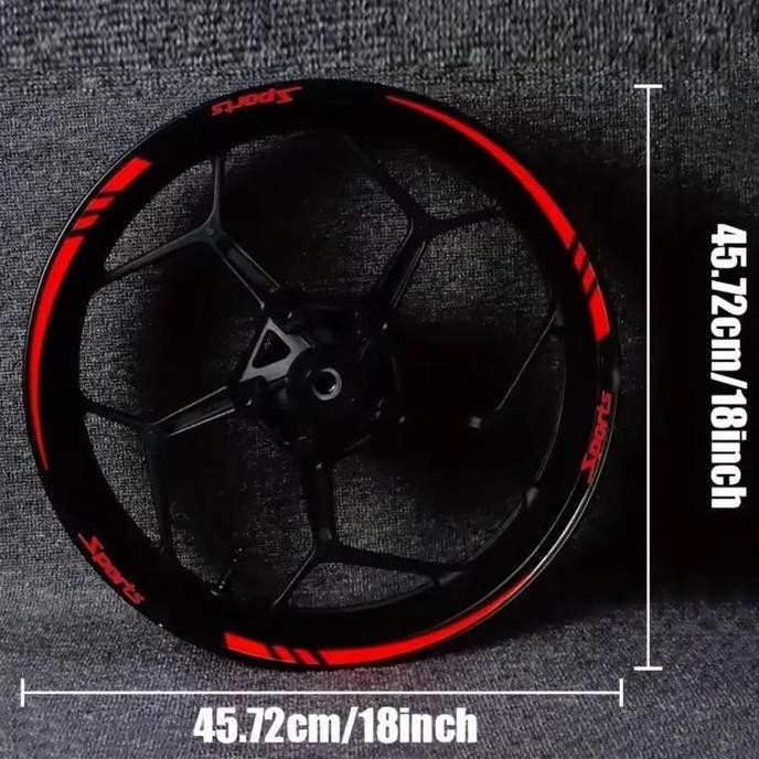 Stiker Velg Pelek Ban Motor Mobil lampu nyala reflektiv