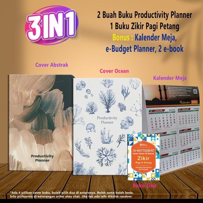 

READY Buku Agenda : Productiviy Planner | Peningkat Produktivitasmu | Beli 1 Dapat 4 | Muslim & Muslimah NEW