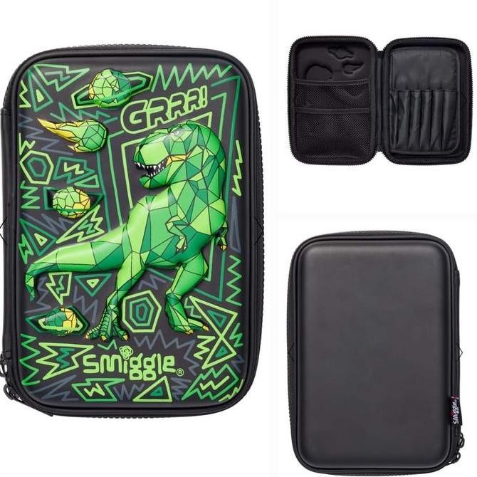 

SALEEE 100% Original Smiggle Wild Side Hardtop Pencil Case Green Black Kualitas Original