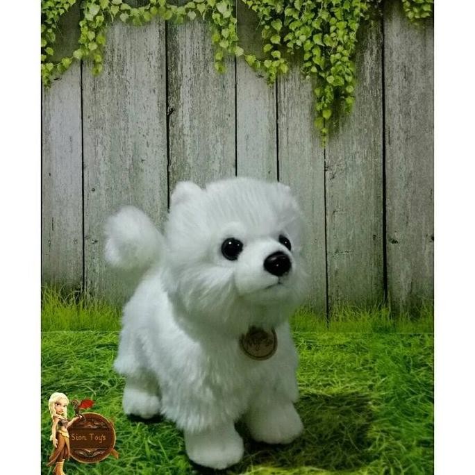 NEW Boneka Anjing Pomeranian Putih (White Pomeranian Doll) READY