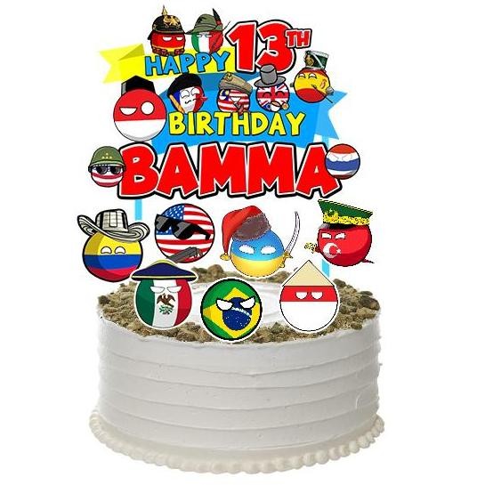 Tusukan Hiasan Kue Ulang Tahun - Country Ball