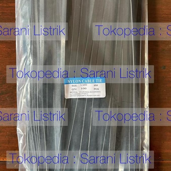 

Kabel Tie 9 x 55cm Cable Ties Nylon 9 x 550 mm Hitam Putih