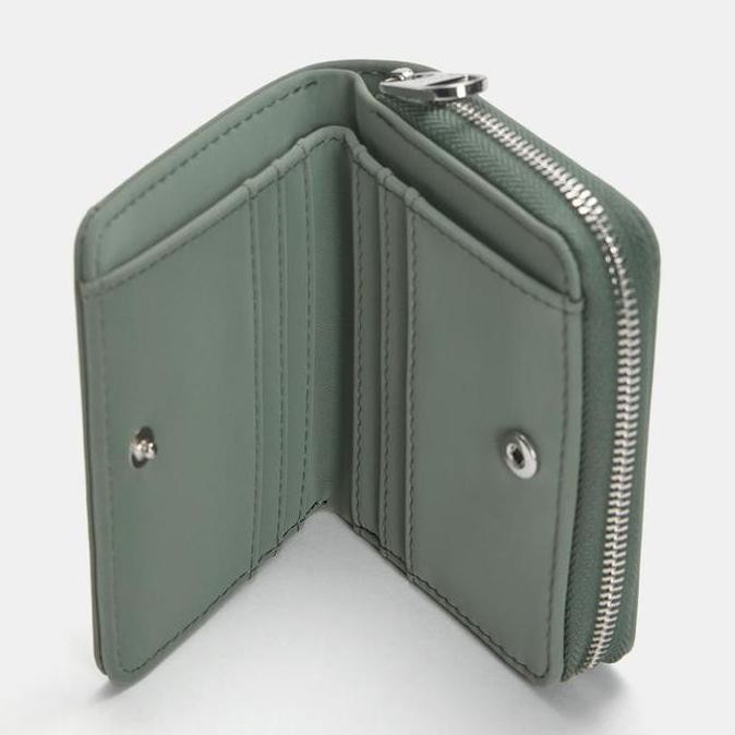 baru Dompet Pull and Bear Wanita Kecil Hijau Original