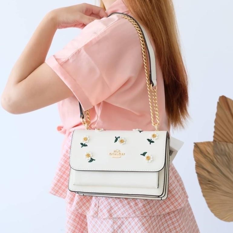 Best Seller [ Cod ] C0Ach Free Box Ch Larva Sunflower Slingbag Flower | Coc Klare Sunny +Box | Coch 