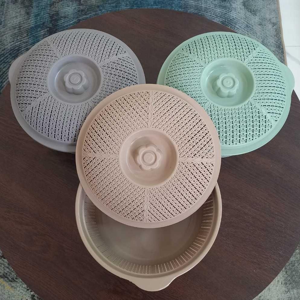 Wakul Plastik Jati Mono Serbaguna/ Wakul Bulat Souvernir/ Keranjang Serbaguna Hajatan/ Wakul Hajatan