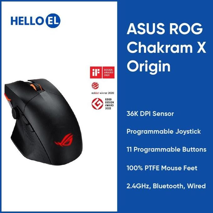 NEW ASUS ROG Chakram X Origin 36K DPI Programmable Joystick 2.4GHz Bluetooth Wired Gaming Mouse