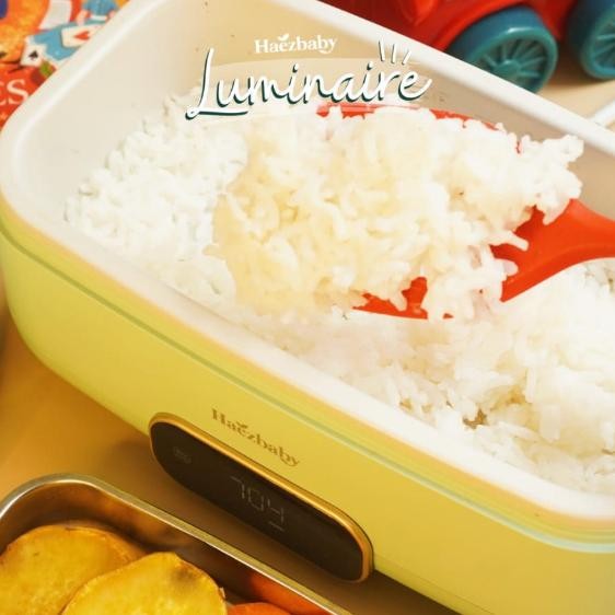 NEW Haezbaby Luminaire Electric Lunchbox  MPASI Portable Cooker Touchscreen [terbaik][terlaris]