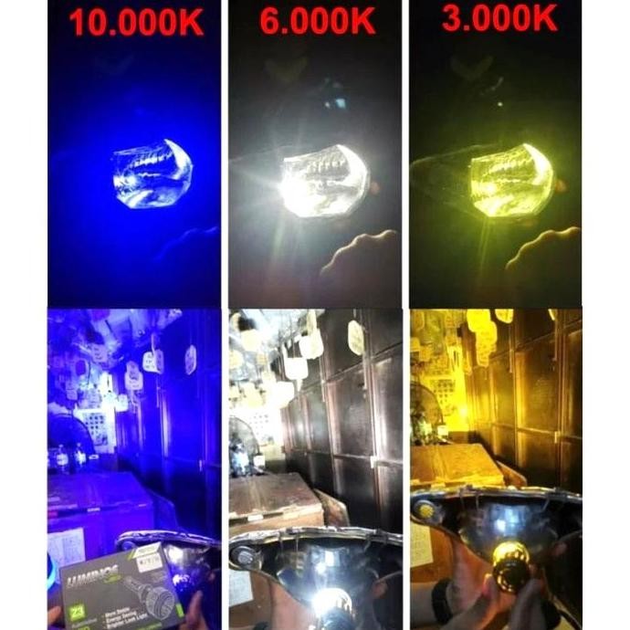 Lampu Depan Led Luminos Z3 LED 3 Warna Universal Motor Bebek & Matic [terbaik]