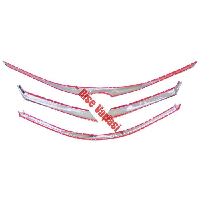 Hood Molding Paket Cover Garnish List Atas Tengah Bawah Grill Bemper Depan All New Avanza Xenia 2012