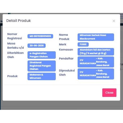 Fusee Herbal Drink - Minuman Stamina Pria