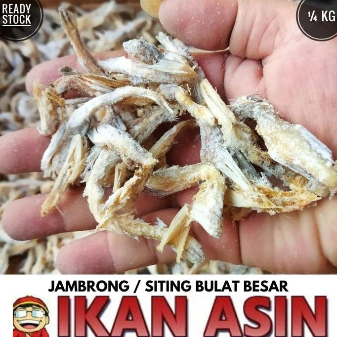 

Ikan Asin Jambrong / Siting / Siteng Kasar / Gesek Cangak 250 Gr